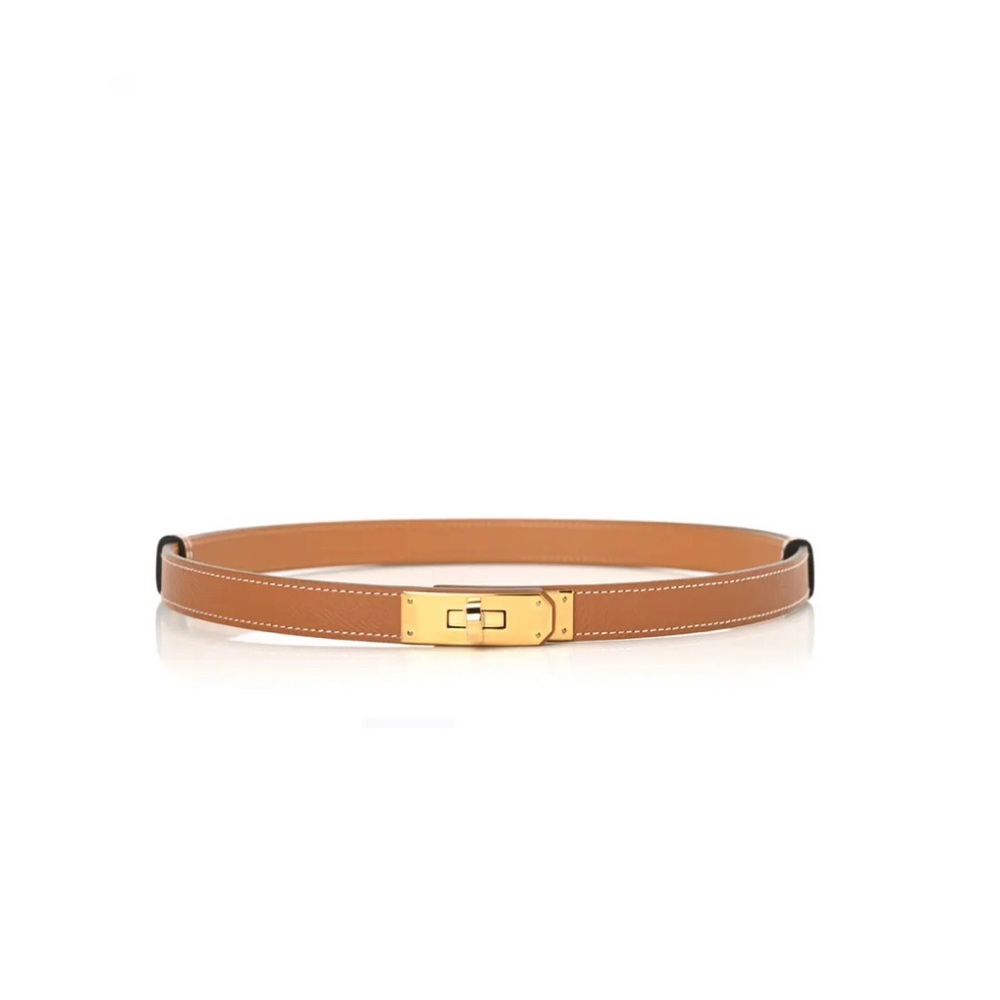 NEW HERMES Gold Epsom GHW Kelly 18 Belt One Size Adjustable